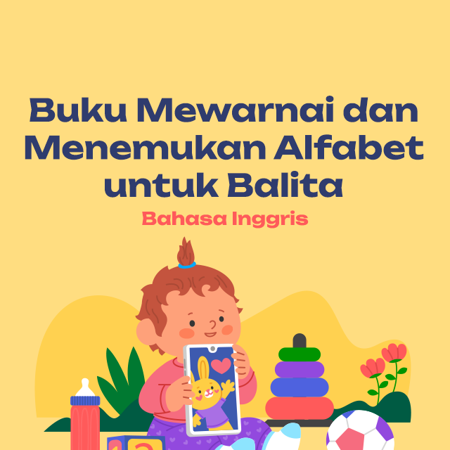 Buku Mewarnai & Menemukan Alfabet untuk Balita